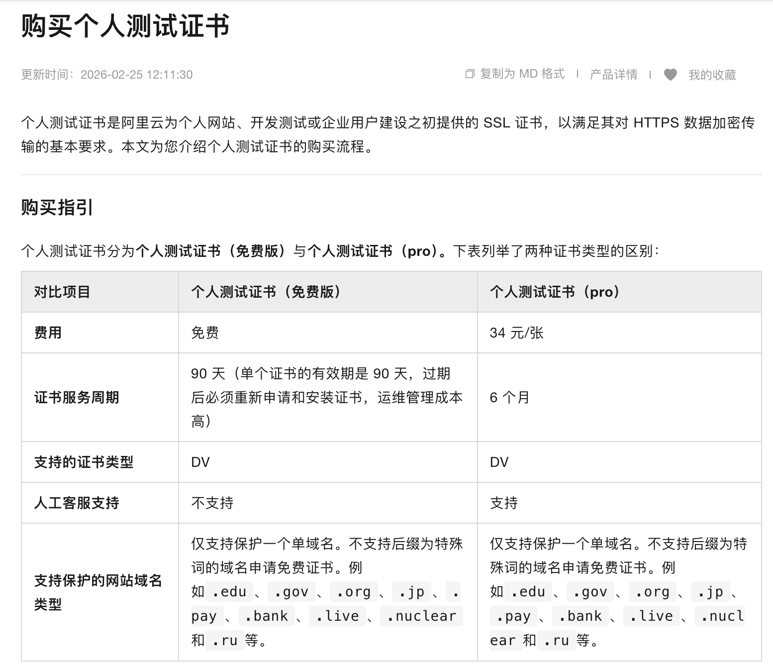 阿里云个人测试证书